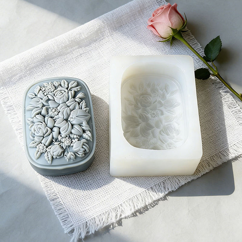 Square Floral Silicone Soap Mo – Soap Making At Home Bewertung und Preis
