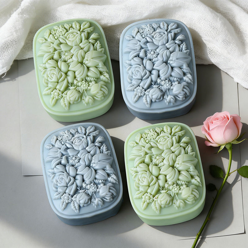 Square Floral Silicone Soap Mo – Soap Making At Home Bewertung und Preis